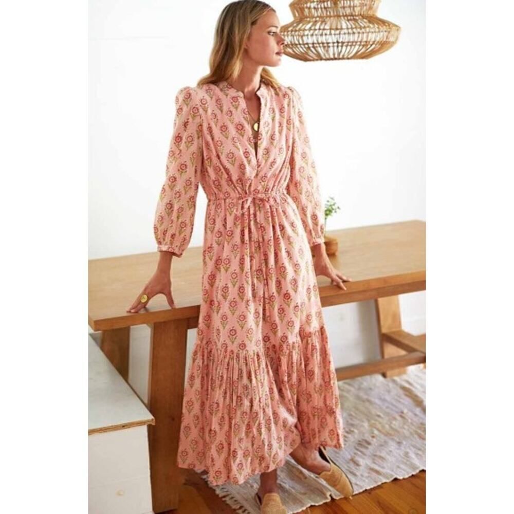 NWOT Emerson Fry Brown Paisley Frances Dress Sz. XS